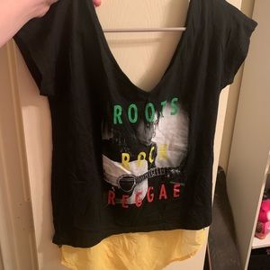 Burnin’ Bob Marley graphic tee w/ sheer back